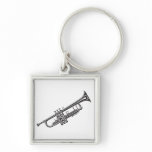 Trumpet "Drawing" Key Chains