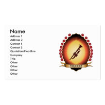 Trumpet Mandorla Business Cards