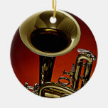 Trumpet or Cornet Round Ornament