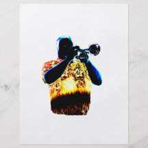 Trumpet Player Blues Orange Red shirt Flyer Design