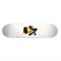 Trumpet Player Blues Orange Red shirt Custom Skate Board