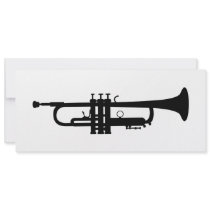 trumpet silhouette custom invitations