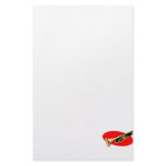 Trumpet Simple Design Red Background stationery