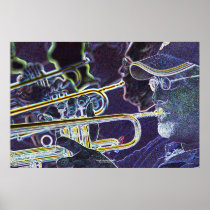 Trumpets, Mile High Jazz Band Poster