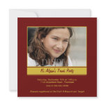 Trunk Party Maroon and Gold Photo Invitation