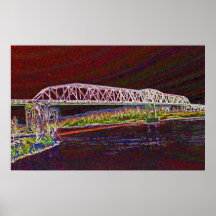 Truss Bridge Over The Missouri River Posters