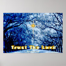 Trust God's Love Winter Encouragement Message Poster