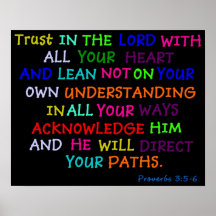 Trust In The Lord Poster Bible Church Verse