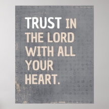 Trust in The Lord, Proverbs 3:5, Bible verse print