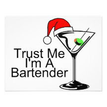 Trust Me Im A Bartender Martini Custom Invite