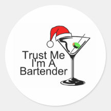 Trust Me Im A Bartender Martini Stickers
