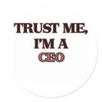 Trust Me I'm A CEO Round Sticker