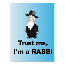 Trust me I'm a rabbi - Funny jewish humour Post Cards