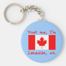 Trust Me I'm Canadian Products Keychain