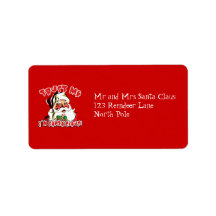 Trust Me I'm Santa Claus Tshirts Personalized Address Labels