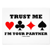 Trust Me I'm Your Partner (Bridge Saying) Invitation