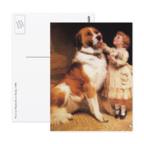 Trust (Saint Bernard) by Charles Burton Barber Post Card