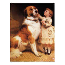 Trust (Saint Bernard) by Charles Burton Barber Post Card