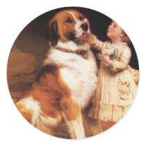 Trust (Saint Bernard) by Charles Burton Barber Sticker