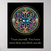 Trust Yourself ~ The Eyes of the World Mandala Poster