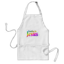 Trusting in Jesus christian gift Apron