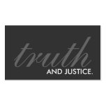 truth and justice. (colour customizable) business card