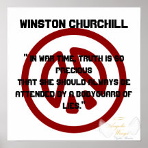 Truth In War Times, Wiston Churchill Poster -Cust.