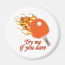 Try Me Flaming Ping Pong Magnets