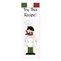 Try This Recipe- Small Bookmarks Business Card Template