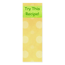 Try This Recipe- Small Bookmarks Business Card Template