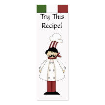 Try This Recipe- Small Bookmarks Business Card Templates