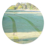 Trye Prints In Dewey Grass At Wanneroo Road In Car Round Stickers