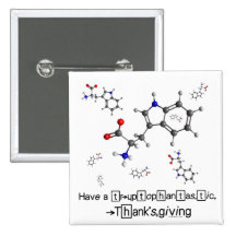 Tryptophan Molecule Pinback Button
