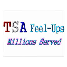 TSA Feel-Ups Millions Served Post Card