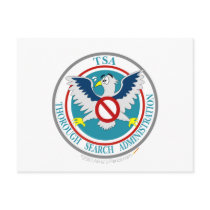 TSA Funny Logo with Cartoon Eagle Postcards
