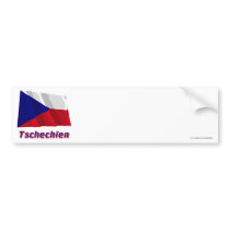 Tschechien Fliegende Flagge mit Namen