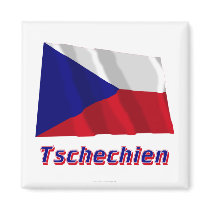 Tschechien Fliegende Flagge mit Namen