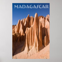 Tsingy rouges de Madagascar Affiche