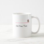 Tsu de Shih avec l'arc rose à la frontière rose de Mugs À Café