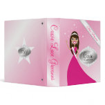 TT-Miss Beauty Princess | Pink Brown Brunette Vinyl Binders
