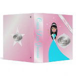 TT-Miss Beauty Princess | Turquoise Brunette 3 Ring Binder