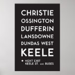 TTC - Affiche de Bloor-Danforth Christie