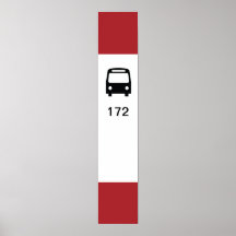 TTC Bus Stop Poster w/ customizable route