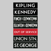 TTC Subway Destination Sign v2 posters