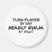 Tuba Deadly Ninja by Night Fridge Magnets