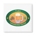 Tuba Drinking Team Refrigerator Magnet