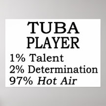 Tuba Player Hot Air Print