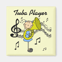 Tuba Player Tshirts and Gifts Magnets