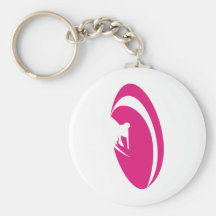 Tube Surfer Pink Keychains