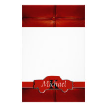 Tuck N Roll Muscle Car Monogram Stationery